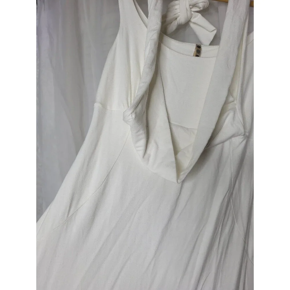 Three Dots dress womens size medium white rayon spandex A line Made In USA - Picture 3 of 6